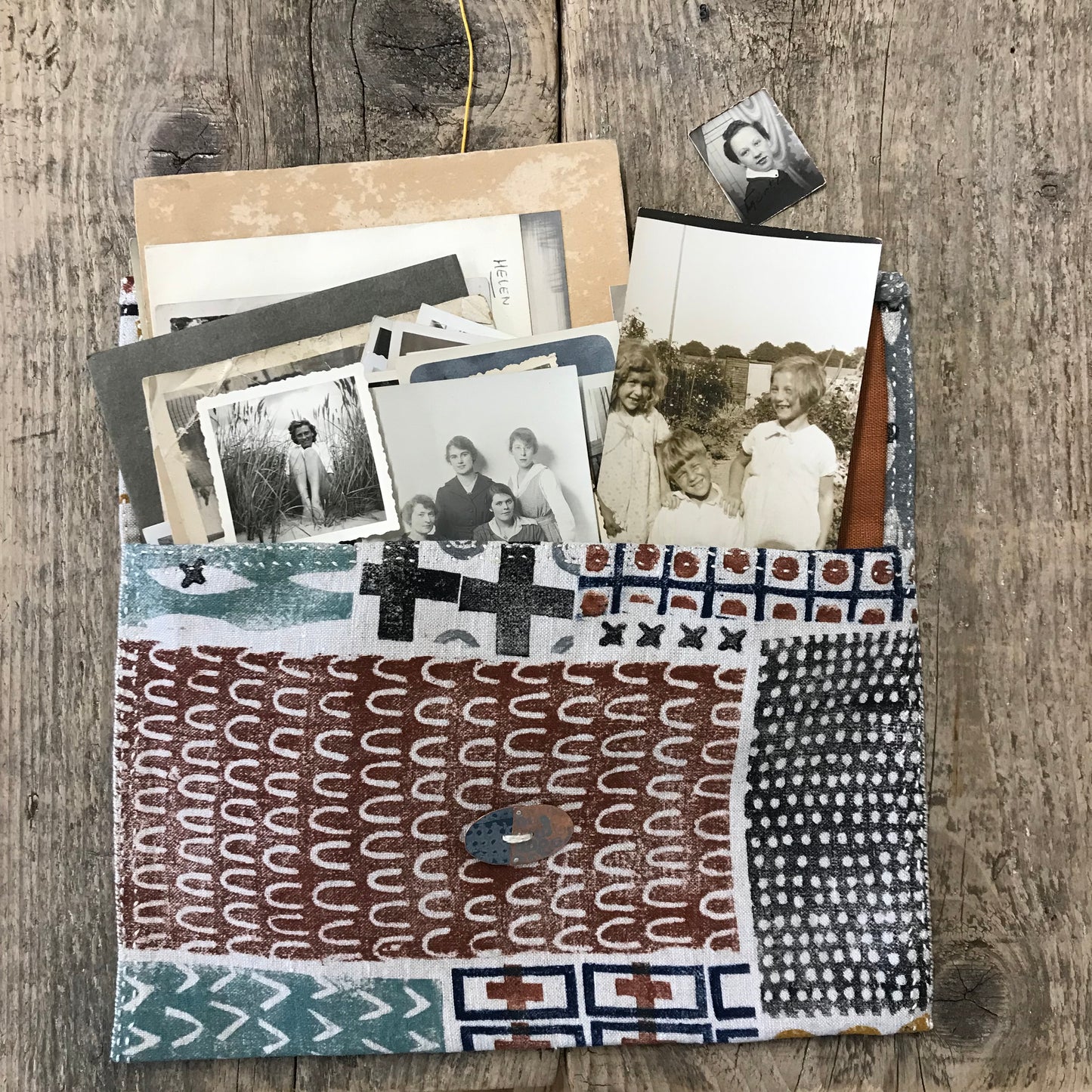 L A R G E handstitched keepsake pouch