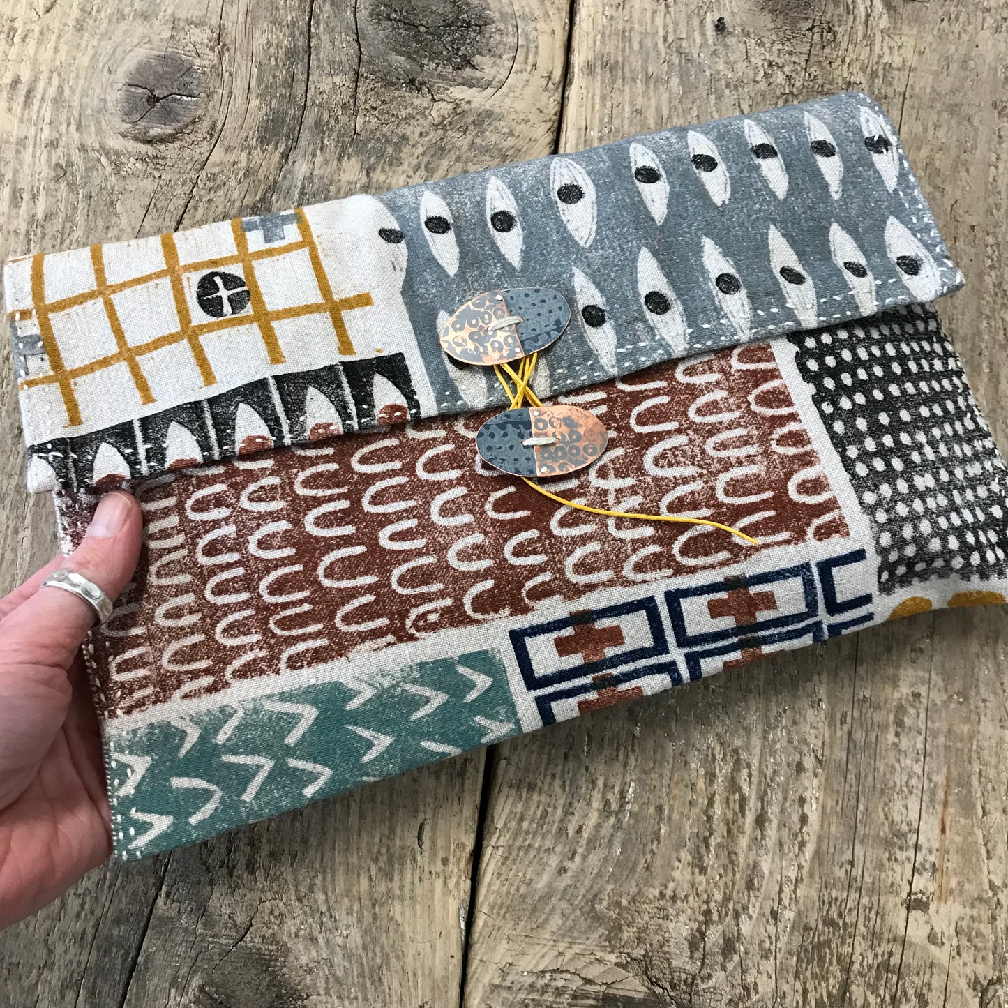 L A R G E handstitched keepsake pouch